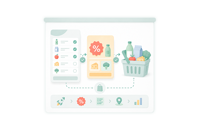 English shopping list app as a campaign context